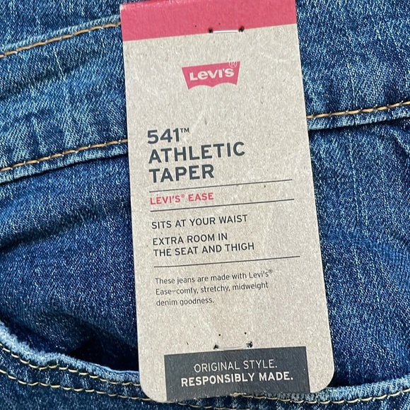 Men’s 541 Levi’s‎ athletic taper blue jeans 38/34 - Picture 2 of 7